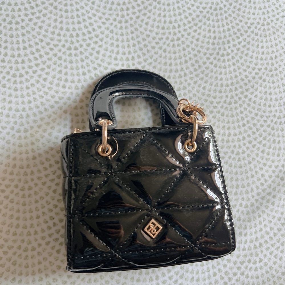 Call It Spring Black Mini Quilted Bag